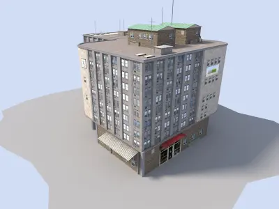 city building 4 Low-poly 3D model