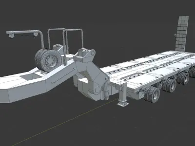 Oshkosh M1000 trailer 3D model