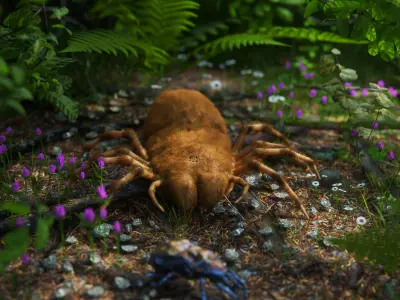 Prehistoric Spider Low-poly 3D model