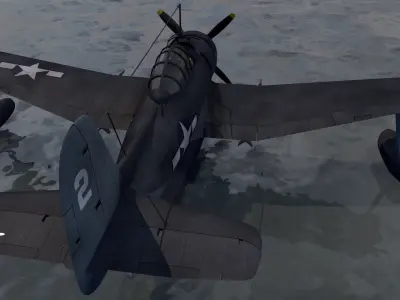 Curtiss SC-1 Seahawk 3D model