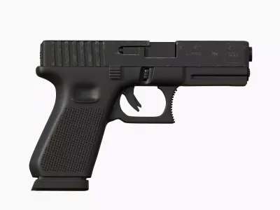 hand gun Low-poly 3D model