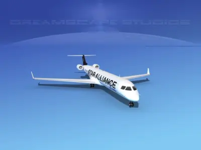 Bombardier CRJ1000 Star Alliance 3D model