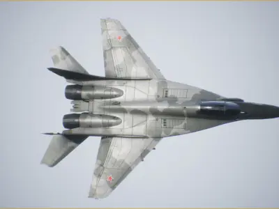 Fully Animated Jet Fighter mig29a Low-poly 3D model