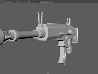 Low Poly Assault Rifle Gun Stylized 3D Weapon Model Low-poly 3D model