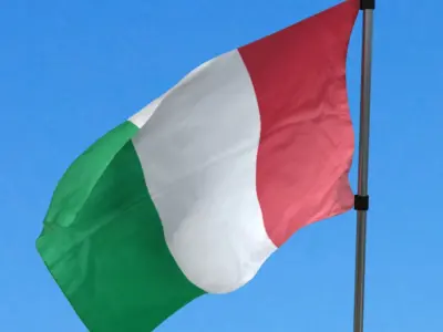 Animated Flag 3D model