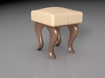 padded stool Free 3D model purchase