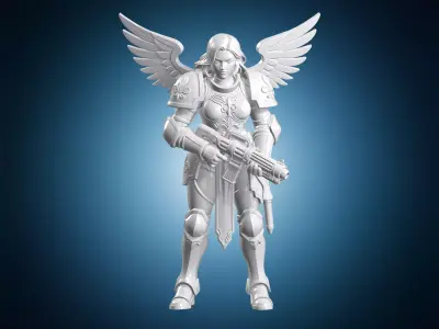 Sisters of Battle Figurine 3D Print Model 3D print model