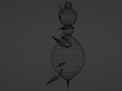 Queen Bee Low-poly 3D model