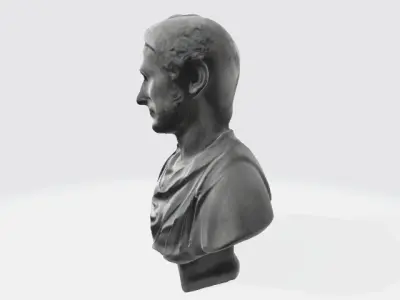 Hannibal barca head statue 3D print model