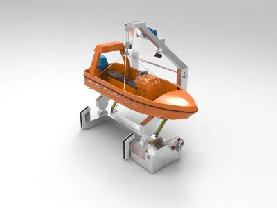 Rescue boat 3D model