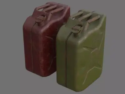 Fuel Can 3C Low-poly 3D model