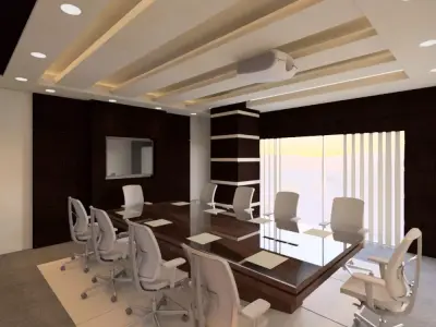 Revit Office interior design 3D model
