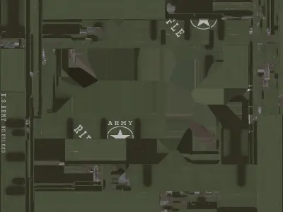 Military box Low-poly 3D model