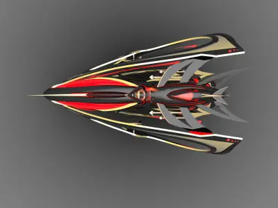 The future spacecraft 3D model