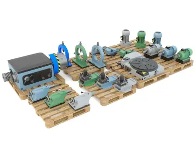 Spare parts of industrial machine tools - Collection 2 3D model