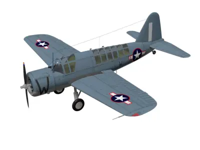 Chance Vought OS2U Kingfisher 3D model