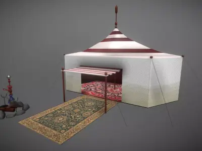 Arabic Tent Low-poly 3D model