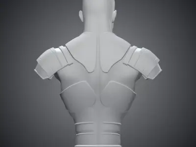 Cybernetic Warrior Bust Futuristic Cyborg Soldier PM-328 3D print model