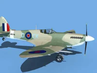 Supermarine Spitfire Mk VIIIb V05 3D model