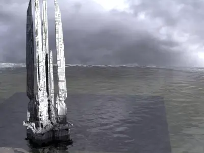 Halo Forerunner Tall Energy Generator 3D model