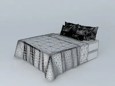 Double Bed Box Felipe Ferreira with quilt Free 3D model