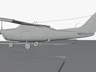 Airplane Cessna 210 Centurion 1957 Low-poly 3D model