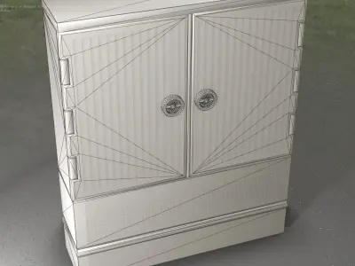 Electrical Distribution Cabinet 124 Low-poly 3D model
