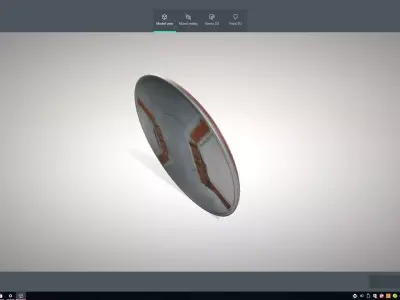 captian america sheeld Low-poly 3D model