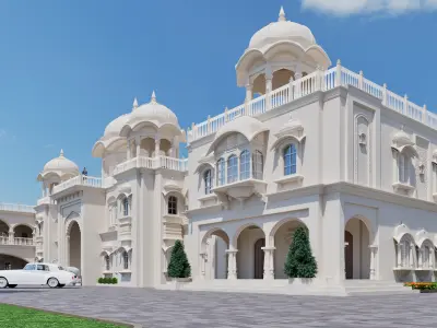 Rajasthani heritage Haweli 3D model