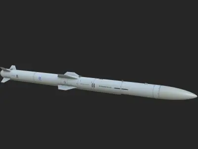 Chinese PL15 PL-15 BVR air-to-air missile Low-poly 3D model