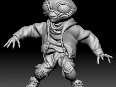 Alien Statue - 0310 3D print model