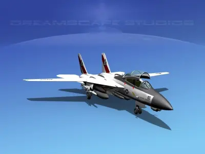 Grumman F-14D Tomcat T12a vf41 3D model