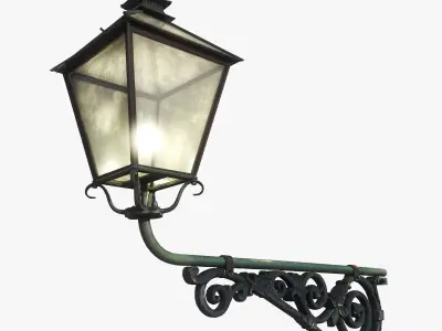 Wall-Mounted Lamp Low-poly 3D model