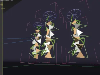 Aerial pendant Low-poly 3D model