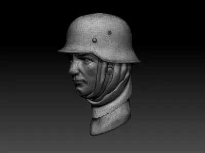 helmet wwii german 3D print model