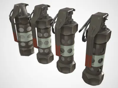 M84 Flashbang Stun grenade Low-poly 3D model