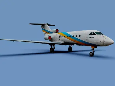 3D model Yakovlev yak 40 airplane Ukraine Antonov photogrammetry 3D model