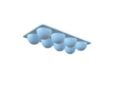 Egg Tray Storage v1 003 Low-poly 3D model