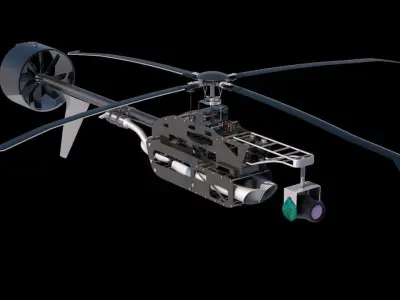 Sharkeye X Unmanned Helicopter Low-poly 3D model