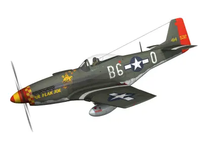 North American P-51D - Ol Flak Joe 3D model