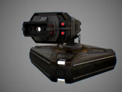 Sci-Fi Turret 2 Low-poly 3D model