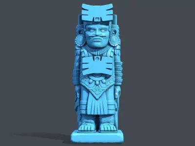 Statue Aztec Warrior HP 3D print model