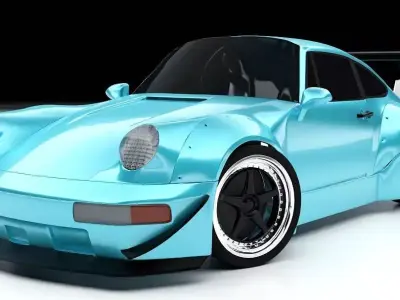 Porsche 1974 RSR RWB Free 3D model