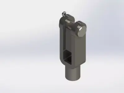 Yolk End with Pin and Cotter Pin Free 3D model