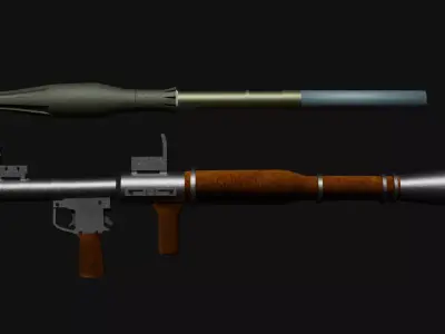 Rocket Propelled Grenade Low Ploy Low-poly 3D model
