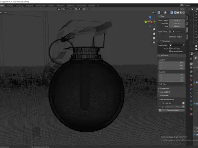 U-Grande - smart granade from future Free 3D model