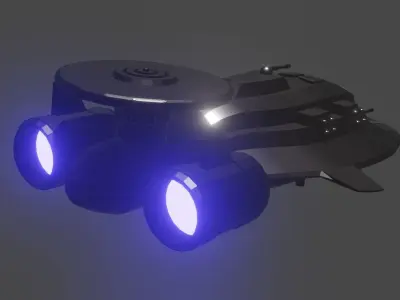 Spaceship for Battle 3D 3D model