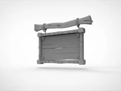 medieval sign 3D print model