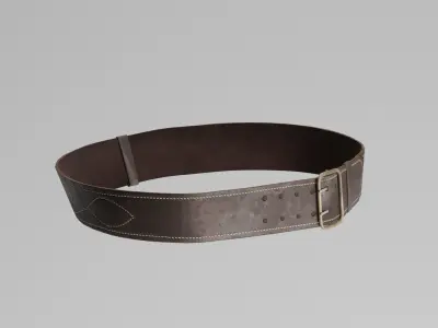 Military belt Low-poly 3D model