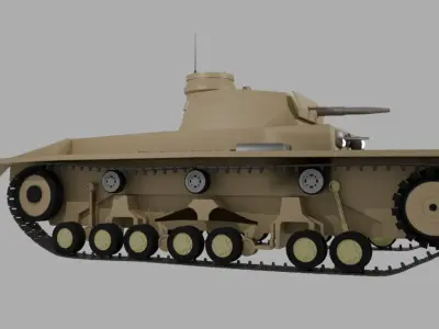 German Panzerkampfwagen III african campaign Free 3D model